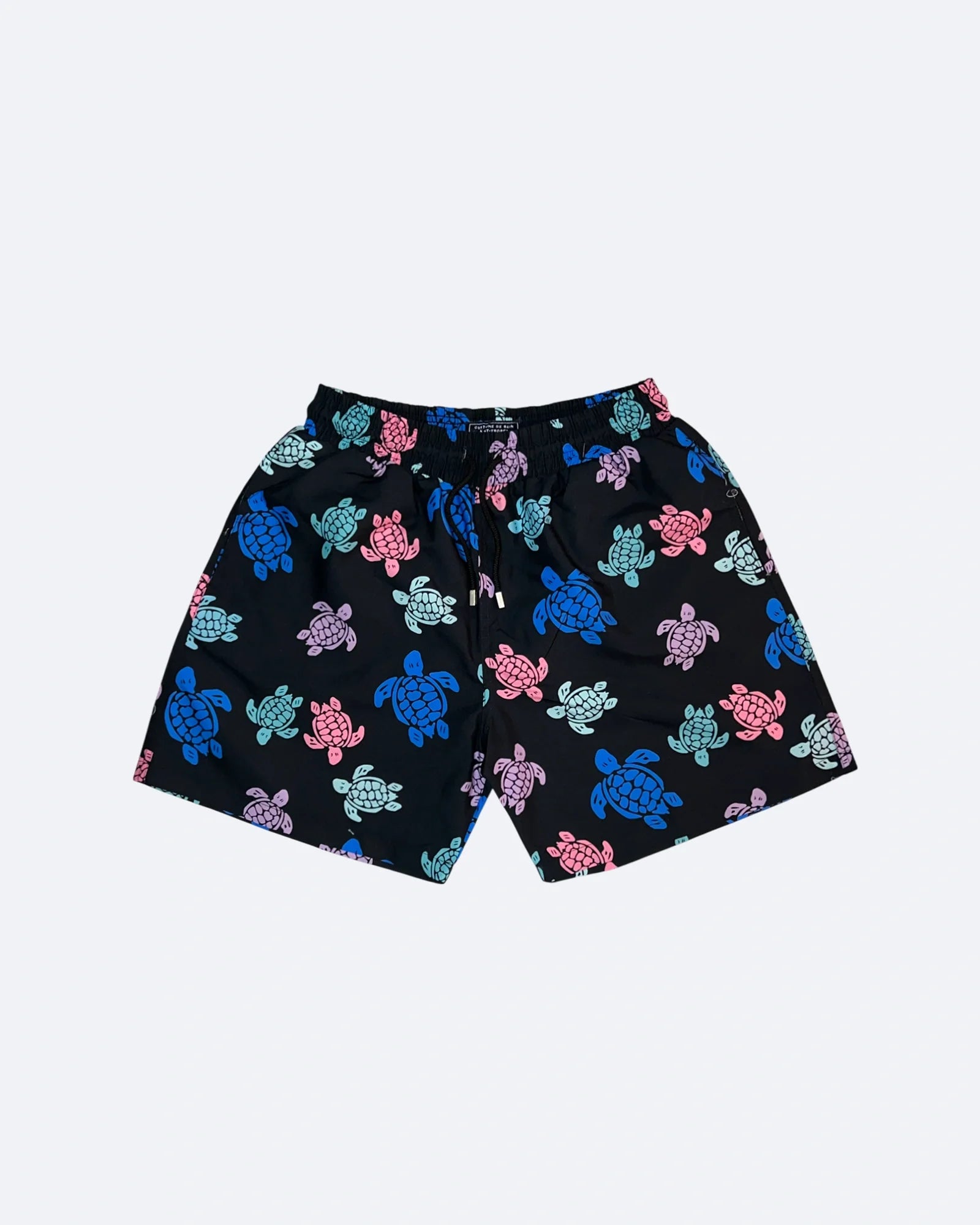 Vilebrequin - Plavkové šortky Color Turtles - černá