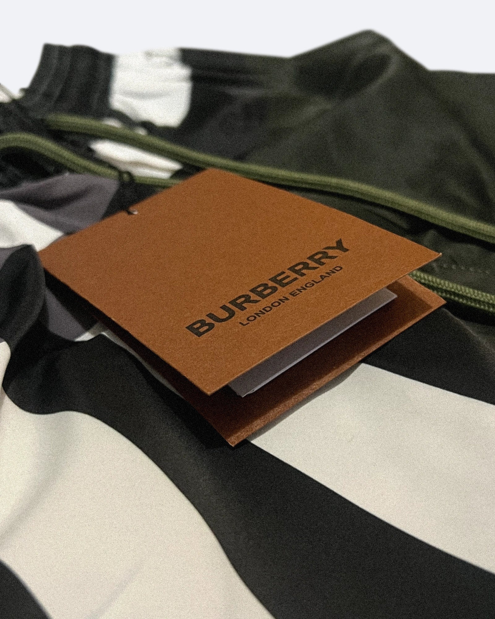 Burberry – Plavkové šortky se vzorem Check – Tmavě zelená