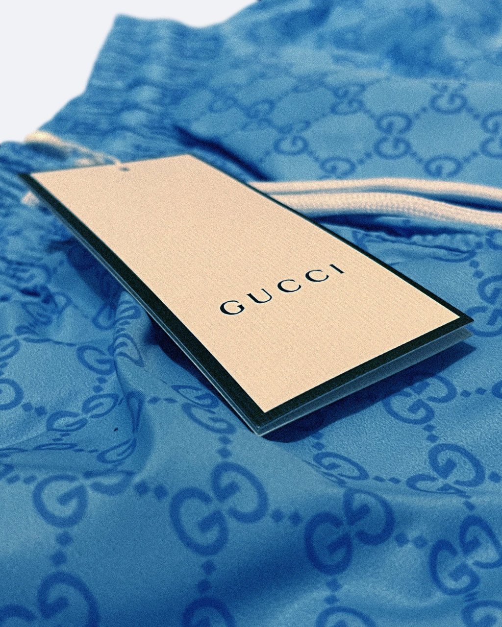 Gucci - plavkové šortky se vzorem GG – nebesky modrá