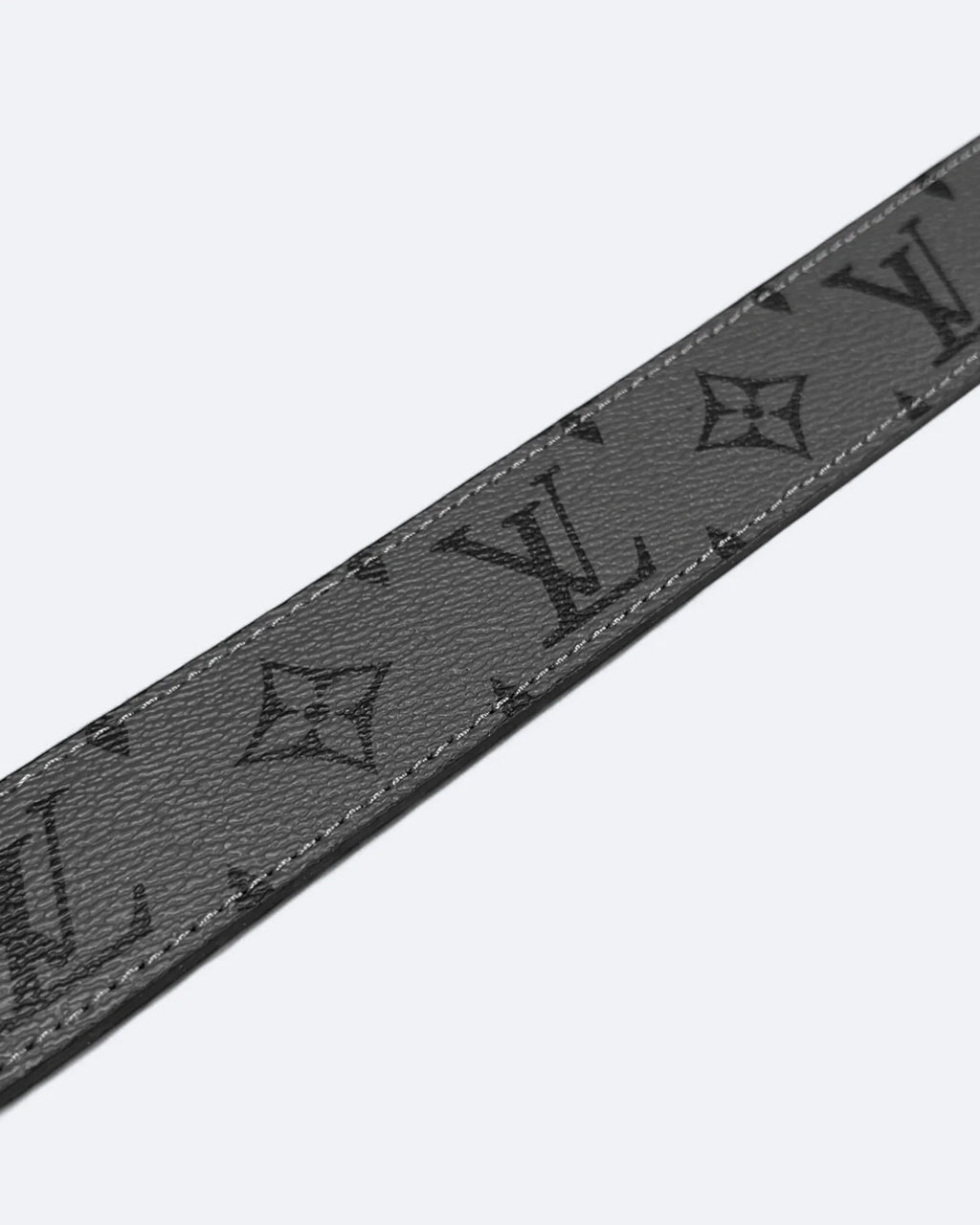 Louis Vuitton - opasek LV se šedým vzorem – černý