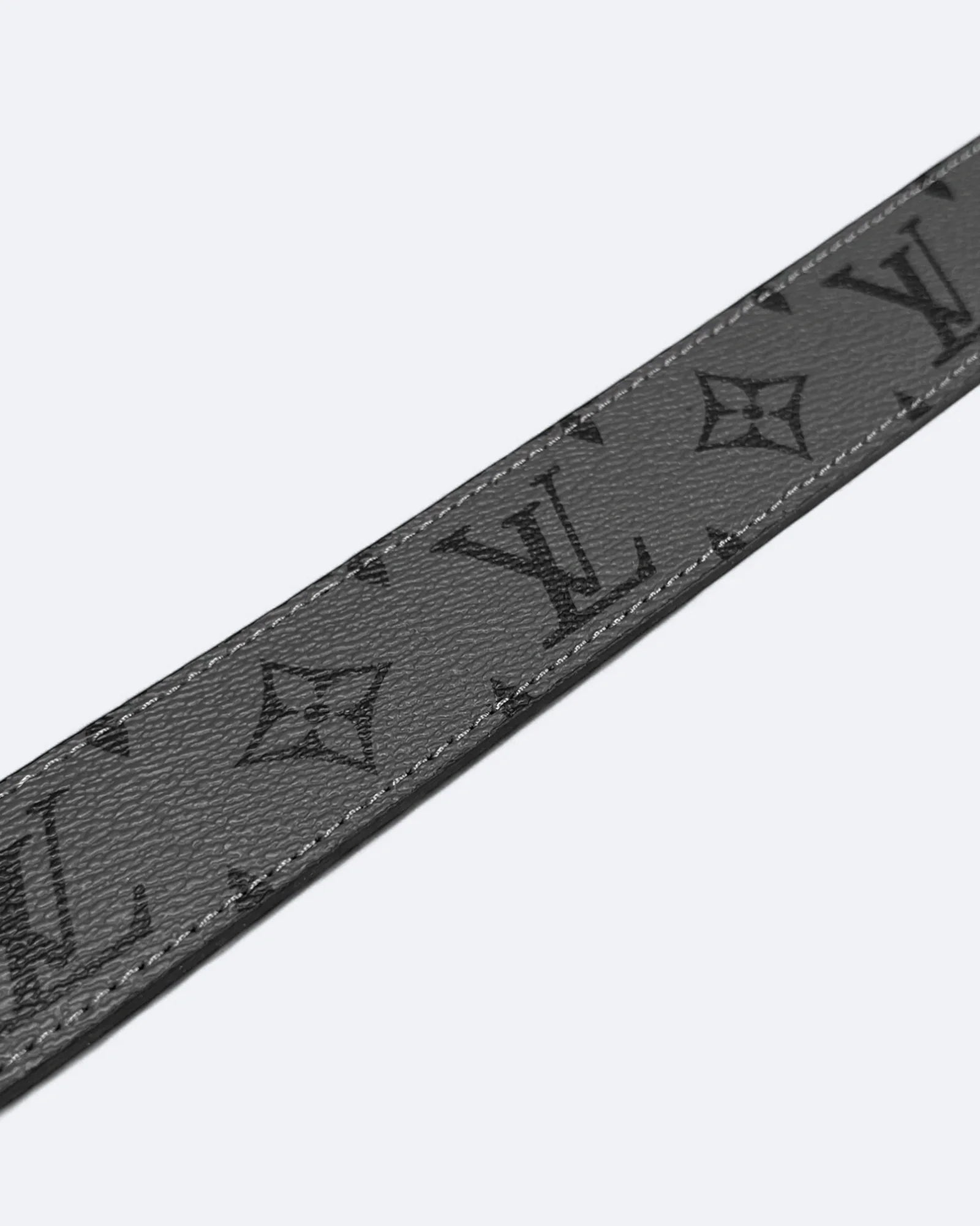 Louis Vuitton - opasek LV se šedým vzorem – černý