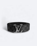 Louis Vuitton – opasek Damier Black Pattern – stříbrný