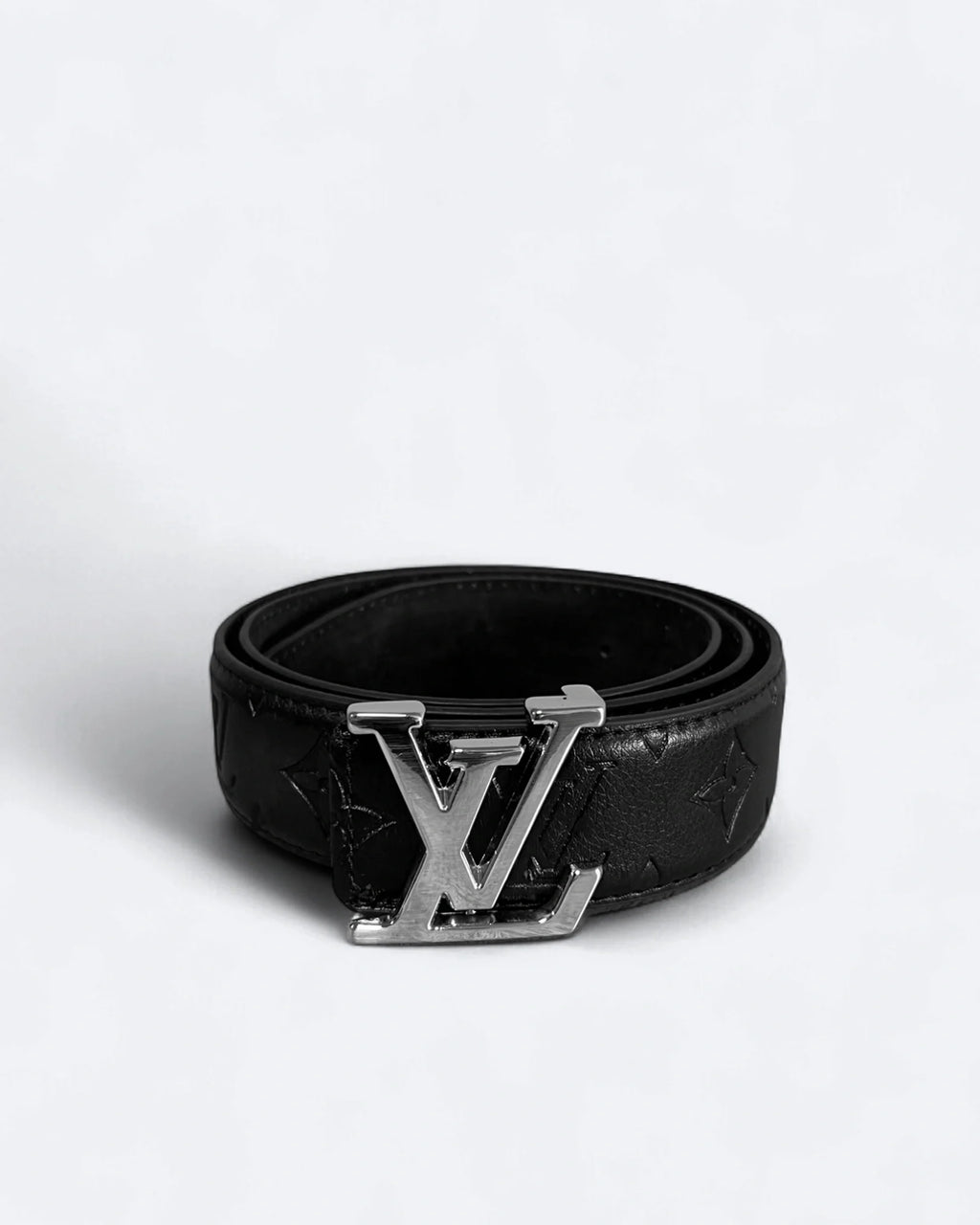 Louis Vuitton – Pásek s vyraženým vzorem LV – stříbrný