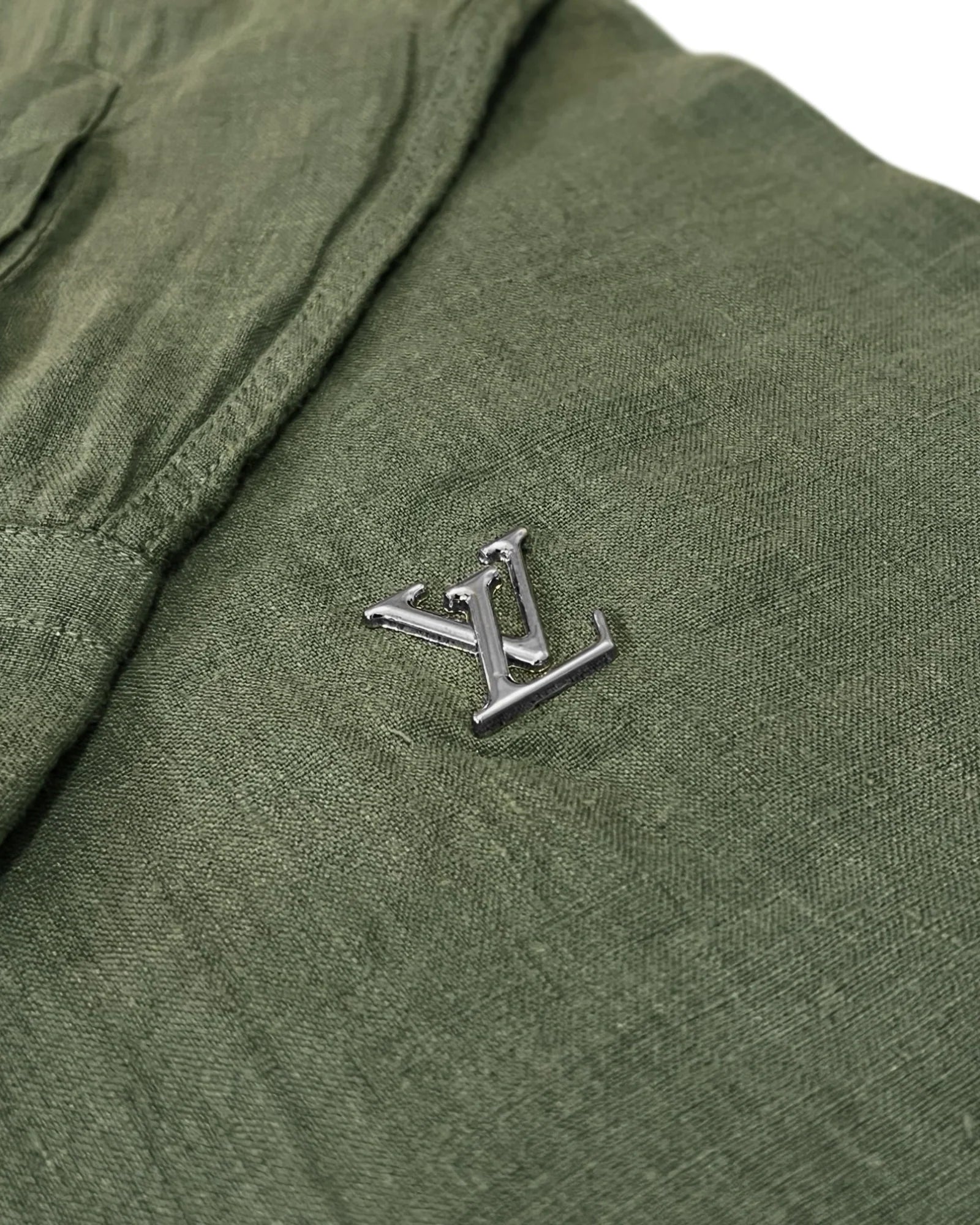 Louis Vuitton – Lněná košile Metal LV – Zelená
