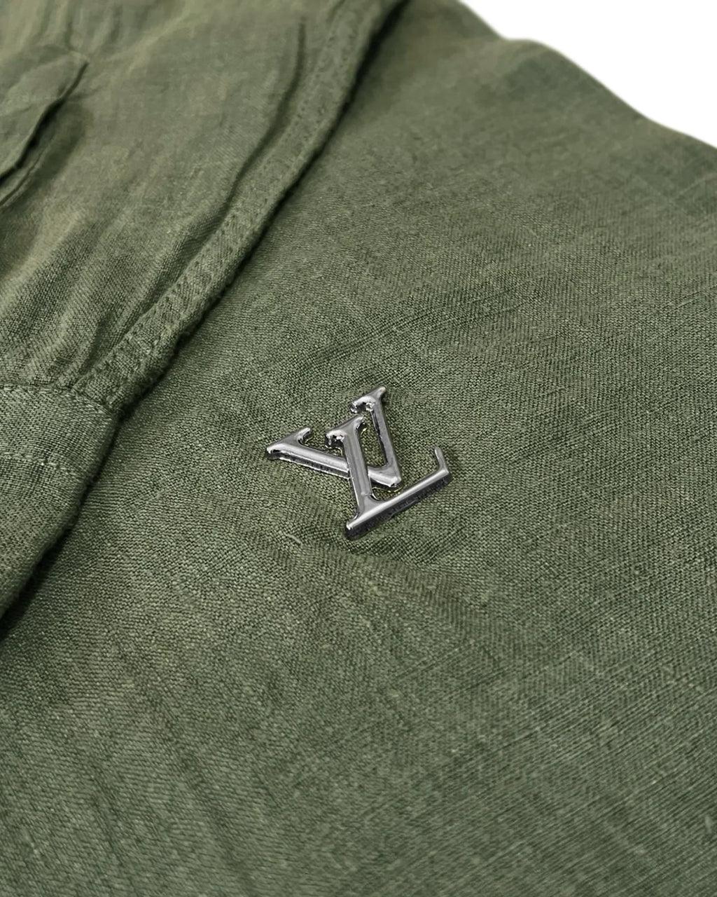 Louis Vuitton – Lněná košile Metal LV – Zelená