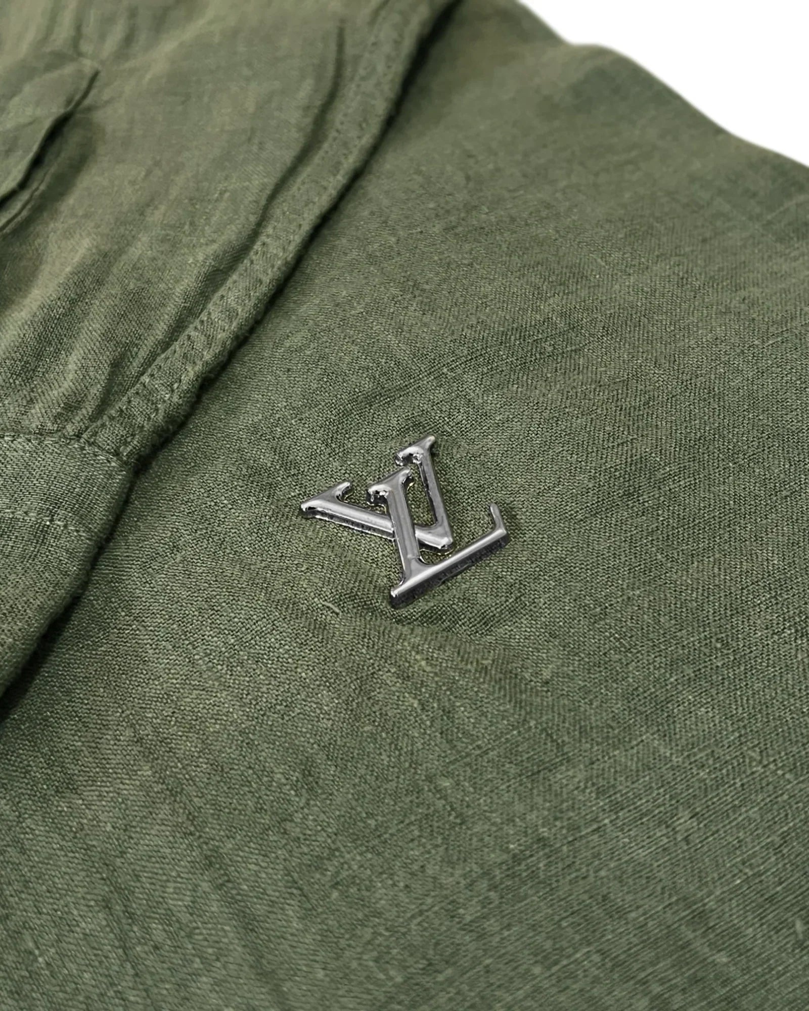 Louis Vuitton – Lněná košile Metal LV – Zelená