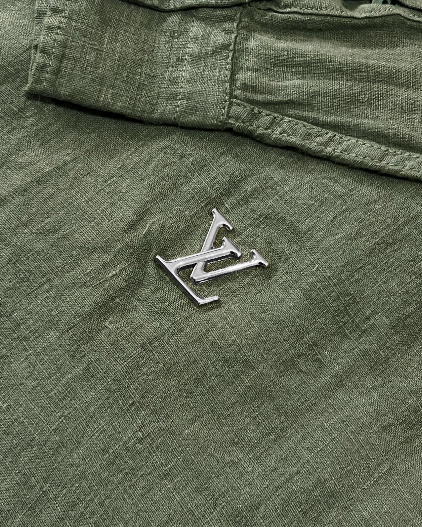 Louis Vuitton – Lněná košile Metal LV – Zelená