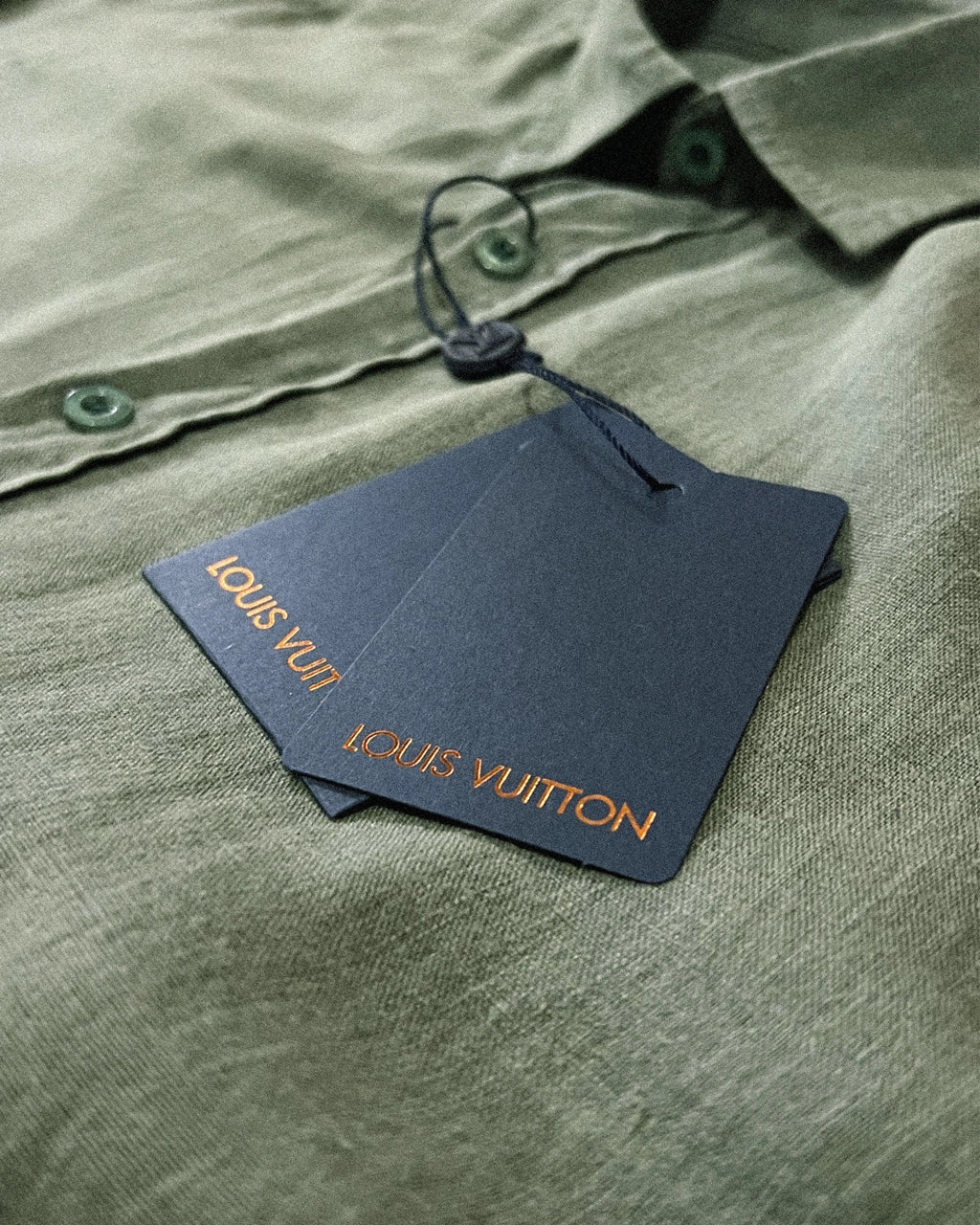Louis Vuitton – Lněná košile Metal LV – Zelená