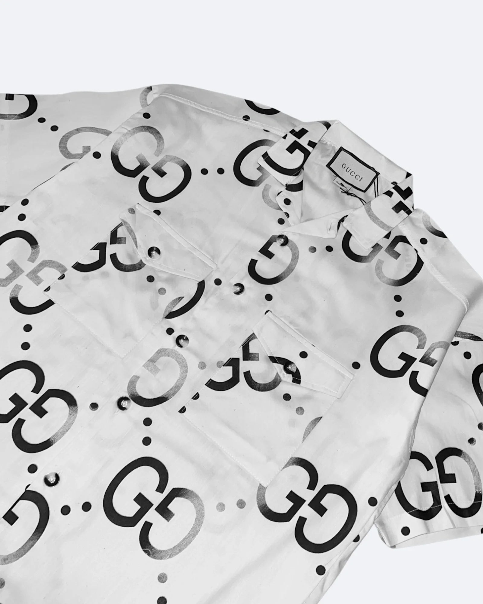 Gucci – Košile s monogramem GG – bílá