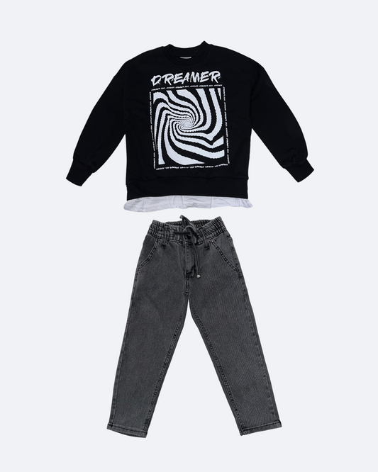 Dreamer - Blouse and Jeans Set For Boy