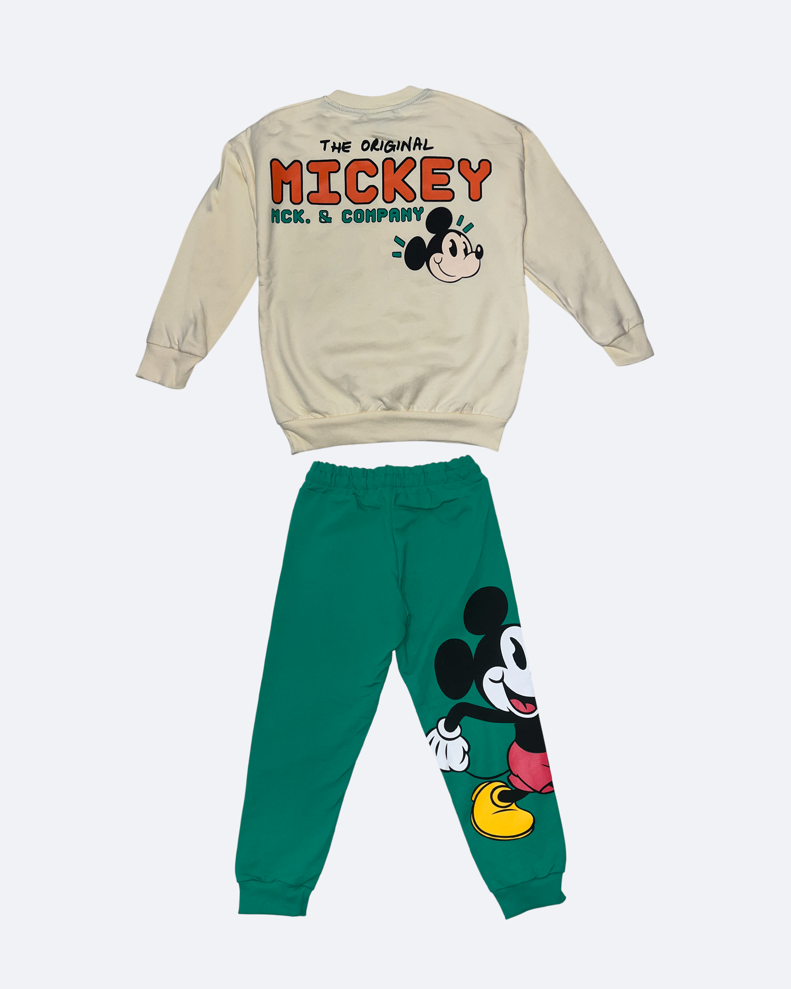 Mickey – souprava pro kluka – zeleno/krémová