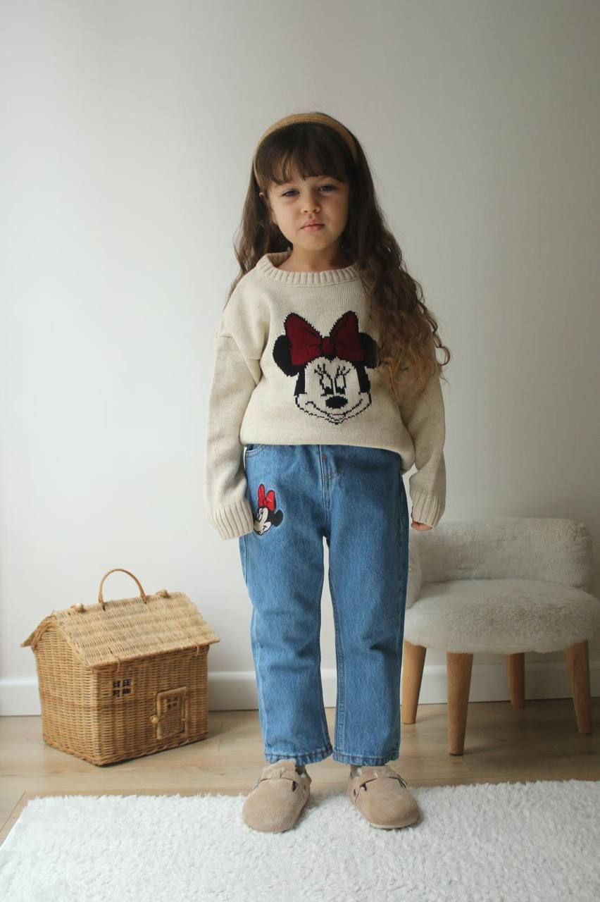 Minnie - Souprava halenky a džínů pro dívky