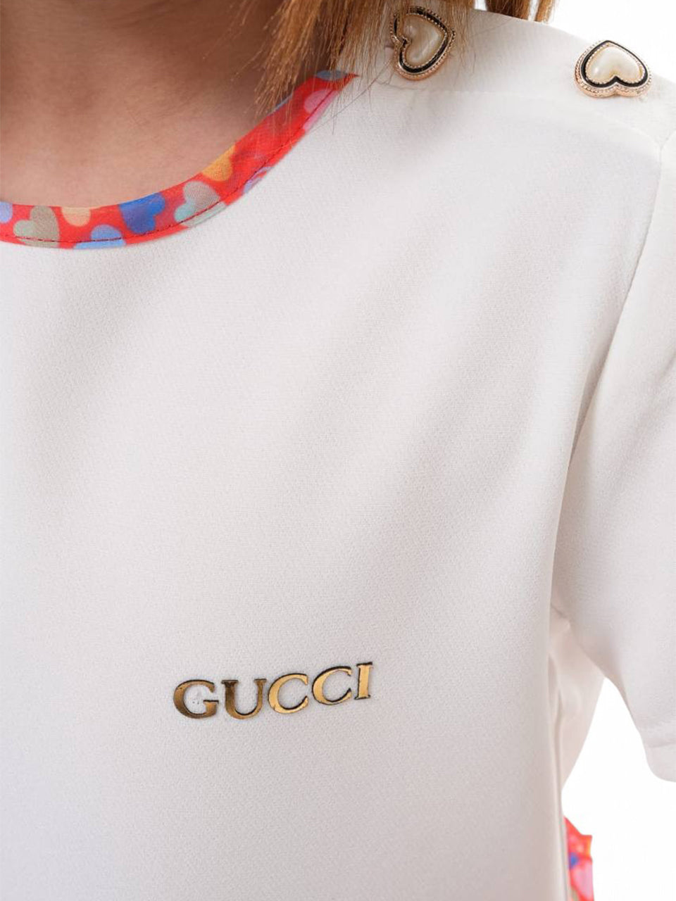 Gucci - Šaty pro dívku - růžová/bílá