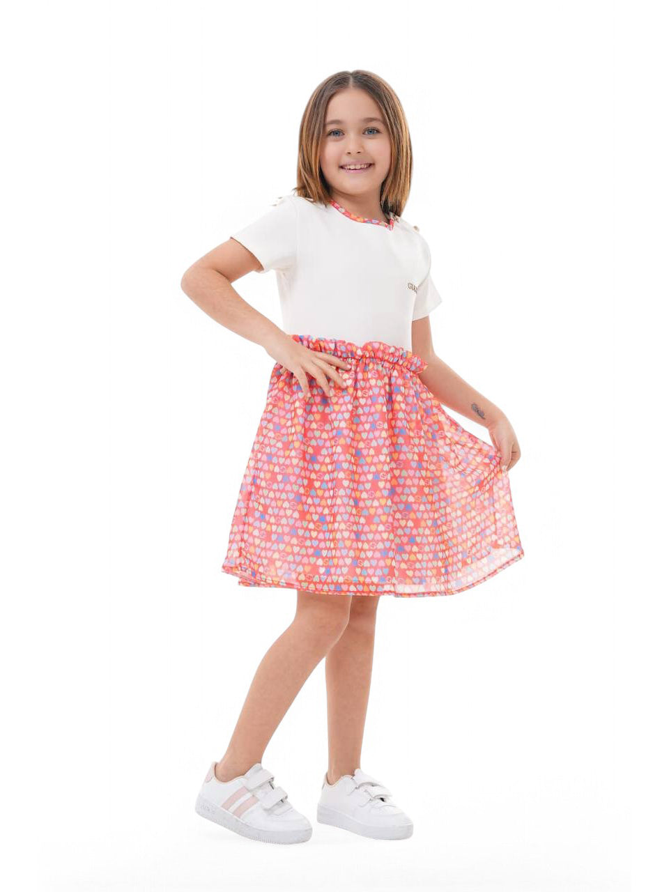 Gucci - Šaty pro dívku - růžová/bílá